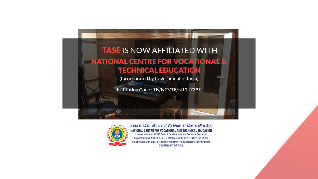 Sound Engineering Colleges in Chennai